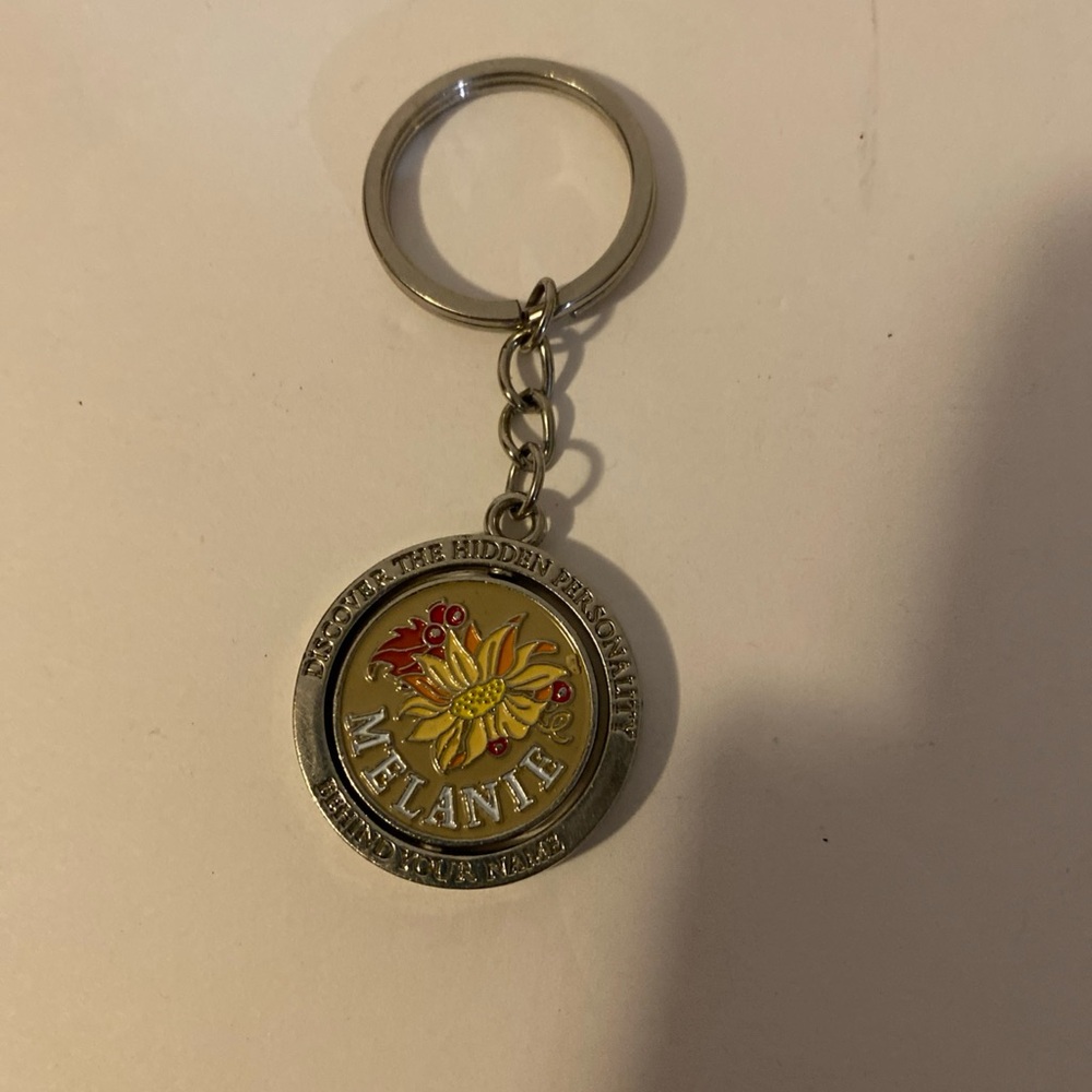 Hidden Personality Melanie Keychain Silver Tone